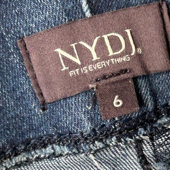 NYDJ‎ Pull-On Jeans Stretch Lift Tuck Ankle Skinny Blue Denim Pants / Jean Sz 6 - Picture 13 of 16